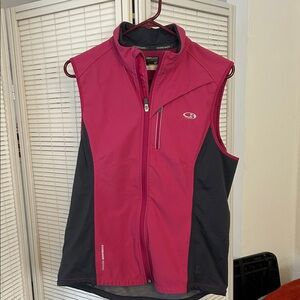 Icebreaker Merino GT Pink and Gray Vest